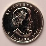 Kanada 5 dollár 2007 Ag.999 1 uncia - juharlevél fotó
