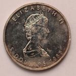 Kanada 5 dollár 1988, Ag.999 1 uncia - Juharlevél fotó