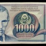 1000 jugoszláv dinár, 1991 - ZA-pótkiadás, Nikola Tesla (VF) fotó