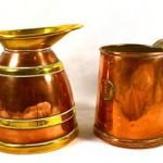 ART DECO VÖRÖSRÉZ KIÖNTŐ ÉS BRONZ ÉRMÉVEL VÖRÖSRÉZ KORSÓ X fotó