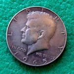 1/2 DOLLÁR 1965 USA EZÜSTPÉNZ fotó