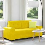 sárga bársony loveseat kanapé 140 cm fotó