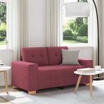 borvörös szövet loveseat kanapé 120 cm fotó