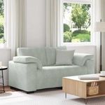 világosszürke bársony loveseat kanapé 120 cm fotó