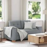 világosszürke szövet loveseat kanapé 120 cm fotó