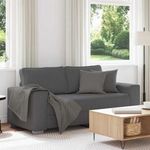 sötétszürke kordbársony szövet loveseat kanapé 140 cm fotó