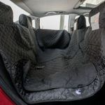 Első, hátsó ülés védő takaró kutya szállításához - Fekete - 220cm x 140cm fotó