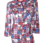 EREDETI SUPERDRY (M) KOCKÁS *EXCLUSIVE* HÁROMNEGYEDES UJJÚ NŐI *LUXUS MINŐSÉGI* ING fotó