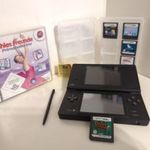 Matt fekete Nintendo DSi pakk Animal Crossing Wild Worlddel + más játékokkal, extrákkal töltő nélkül fotó