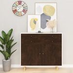 2 db sötét tölgyszínű öntapadó PVC ajtófólia 500 x 90 cm fotó