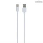 Adatátviteli kábel / USB töltő - USB - Type-C speciális 8mm hosszított fej, 1m hosszú - FEHÉR fotó
