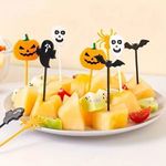 20 db ünnepi műanyag gyümölcstartó, általános használatra, többcélú dekoratív nyársak Halloweenre fotó