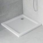 Mexen Flat Slim 100x100 szögletes lapos akril zuhanytálca, 5 cm magas fotó