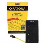 PATONA Dual LED USB töltő Sony NP-FM50 NP-F550 NP-F750 NP-F970 számára fotó