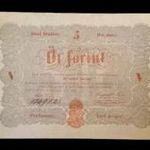 5 Forint 1848. Piros széria. / -VF fotó