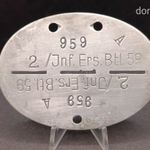 II. világháborús Wehrmacht azonosító cédula (dögcédula) - 2./ Infanterie Ers Btl 59 fotó