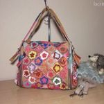 MAGIC BAGS patchwork multicolor valódi bőr, "virágos" táska fotó