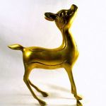 BAMBI ... ŐZIKE ... TELJESEN RÉZ SZOBOR X fotó