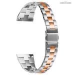 Fém okosóra szíj, Rozsdamentes acél, Csatos, 175mm hosszú, 22mm széles, Ezüst, Rose Gold, Xiaomi ... fotó