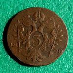3 KRAJCÁR 1800 G HABSBURG FÉMPÉNZ fotó