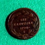 1 KRAJCÁR 1790 S HABSBURG FÉMPÉNZ II. JÓZSEF fotó