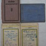 Előre SC, SE, Lokomotív SE tagsági igazolványok, egy személy r., teke szakosztály, 1950-60 fotó