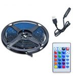 5 méteres RGB LED szalag, tévé háttérvilágítás - 30 led/méter, USB-s fotó