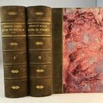 1923 Charles Reade: Oltár és tűzhely I-II. / sorszámozott BIBLIOFIL aranyozott díszes kötésben x fotó