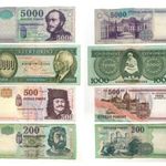 4db Forint papírpénz régi pénz 5000/1000/500/200 Ft 1983. 2005. 2006 1FT NMÁ fotó
