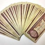 40db (!) 100 Forint bankjegy Kossuth 100Ft - 1980 1984 1989 1992 1993 1995 fotó