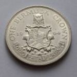 One Crown 1964-es Ezüst, Bermuda, Nagyon Ritka ! fotó
