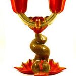 RITKA HERENDI KOI - HAL FIGURÁLIS PORCELÁN GYERTYATARTÓ ! fotó