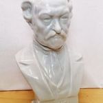 Herendi Erkel Ferenc porcelán mellszobor, fehér mázas, jelzett számozott fotó