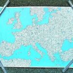 Urban sidewalker design poszter rajzos fali térkép Pieces of Europe - keretezhető dekoráció 61x44 cm fotó