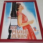 Reprint keretezett filmplakát, poszter. K. Bócz István (graf.) : Egy pikoló világos - Magyar film. fotó