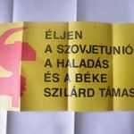 Régi retro propaganda plakát - Éljen a Szovjetunió, a haladás és a béke szilárd támasza! - fotó