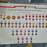 Magy.Népköztársaság Kitüntetései-Hatalmas -Szines Korabeli Fali Plakát- fotó