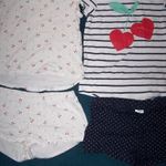 Cseresznyés H&M pizsama szett (2 pizsama) 134/140-as méret fotó