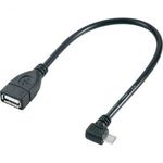OTG kábel, USB 2.0, mikro B dugó/A hüvely, 10 cm, Renkforce fotó
