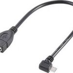 OTG kábel, USB 2.0, mikro B dugó/A hüvely, 10 cm, Renkforce fotó