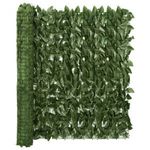 sötétzöld leveles erkélyparaván 400 x 100 cm fotó