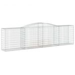 4 db íves horganyzott vas gabion kosár 400x50x100/120 cm fotó