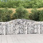 15 db íves horganyzott vas gabion kosár 400x30x100/120 cm fotó