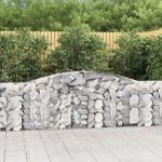 9 db íves horganyzott vas gabion kosár 400x30x100/120 cm fotó