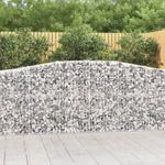 15 db íves horganyzott vas gabion kosár 400x50x100/120 cm fotó