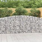 10 db íves horganyzott vas gabion kosár 400x30x100/120 cm fotó