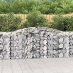 3 db íves horganyzott vas gabion kosár 400x50x100/120 cm fotó