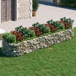 horganyzott vas gabion magaságyás 400x100x50 cm fotó