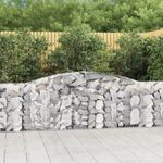 7 db íves horganyzott vas gabion kosár 400x30x100/120 cm fotó
