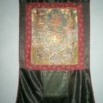 ANTIK ! TIBETI TEKERCSKÉP THANGKA FESTMÉNY fotó